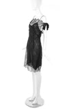 Alessandro Dell'Acqua Black Lace and Chiffon Negligee Dress