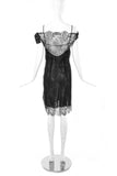 Alessandro Dell'Acqua Black Lace and Chiffon Negligee Dress