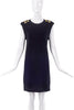 Neil Barrett Black Sweater Dress with Epaulet Shoulder Details - BOUTIQUE PURCHASE PRICE
