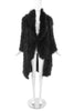 Sonia Rykiel Black Marabou Plume Feather "Fur" Coat with Shoulder Pads 1991 Collection