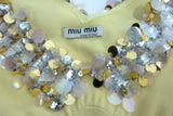 Miu Miu Yellow Top and Skirt Set with Embellishment SS2004 - BOUTIQUE PURCHASE PRICE
