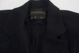 Donna Karan Black Jersey Tuxedo Jacket Wrap Mini Dress
