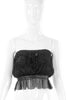 Vicky Tiel Black Chiffon Strapless Beaded Top and Skirt - BOUTIQUE PURCHASE PRICE