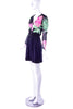 Leonard Black with Pink and Green Floral Print Dress - BOUTIQUE PURCHASE PRICE