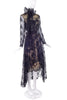 Bill Blass Couture Black Lace Dress with Neck Bow