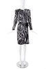 Louis Féraud Black and White Zebra Print Dynasty Dress - BOUTIQUE PURCHASE PRICE