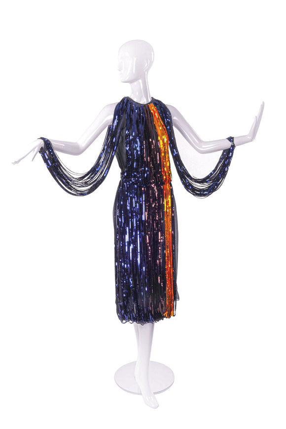 Vionnet Sequin Dress with Dramatic Sleeves FW2011