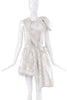 Simone Rocha Rubberized Ivory Lace and Tulle Mini Dress with Detachable Bow