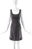 Miu Miu Black Shine Brocade Mini Shift Dress - BOUTIQUE PURCHASE PRICE
