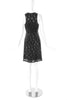 Versus by Gianni Versace Black with a Lurex Leopard Paw Prints Dress