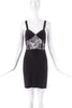 Sonia Rykiel Black Silk Negligee Dress with Lace Insert