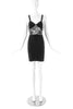Sonia Rykiel Black Silk Negligee Dress with Lace Insert