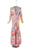As Four Multi Color Pink Yellow Floral Lace Balloon David Bowie Pants and Jacket