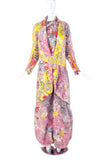 As Four Multi Color Pink Yellow Floral Lace Balloon David Bowie Pants and Jacket