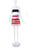 Marc Jacobs Patriotic Distressed American Flag Mini Skirt