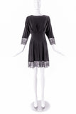 Francesco Scognamiglio Fit and Flare Black Dress with Lace - BOUTIQUE PURCHASE PRICE