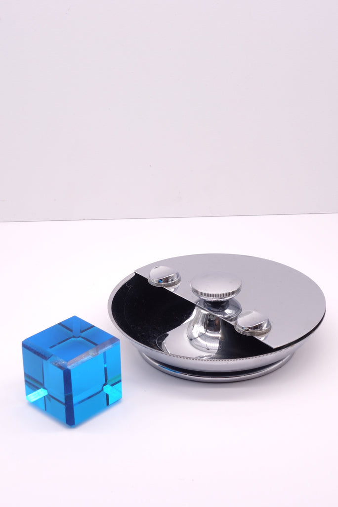 Chrome Vintage Self Cleaning Rotating Ashtray