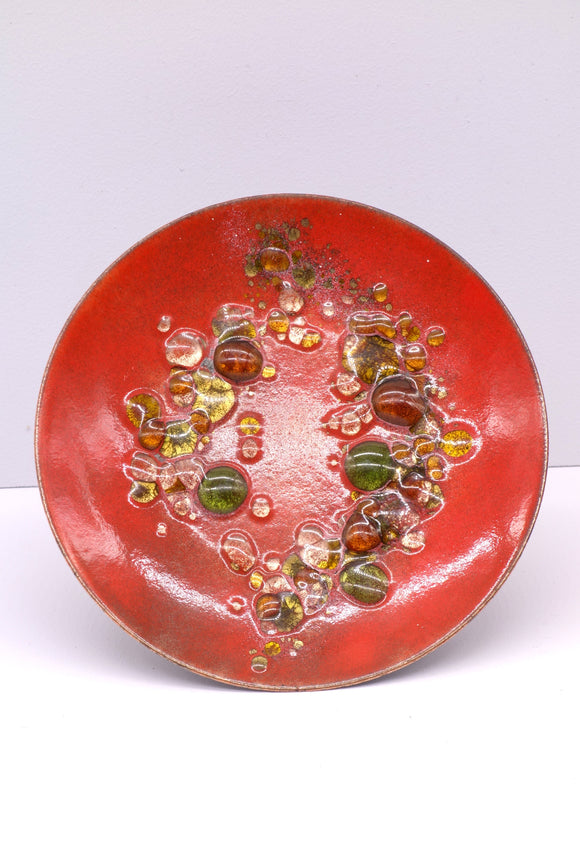 Mid Century Metal and Glass Vintage Dish - Original by Lillah