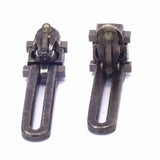 Lanvin Dedale Silver Gunmetal Crystal Art Deco Earrings
