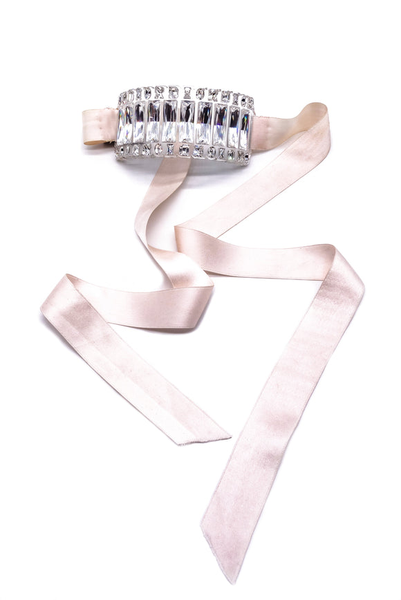 Christian Dior Clear Lucite and Baguette Cut Crystal 