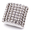 Fausto Puglisi Silver Crystal Diamond Extra Wide Cuff Bracelet