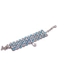 Fausto Puglisi Aquamarine Blue and Crystal Diamond Bracelet / Choker