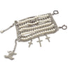 Fausto Puglisi Pearl and Metal Chain Huge Cuff Bracelet with Crosses