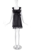 Anna Sui Black Chiffon Baby Doll Dress with Bow and Lace - BOUTIQUE PURCHASE PRICE