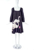 Sonia Rykiel Black Striped A Line Swan Dress