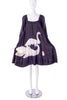 Sonia Rykiel Black Striped A Line Swan Dress