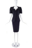 Vicky Tiel Couture Ruffled Heart Neckline Skirt Suit - BOUTIQUE PURCHASE PRICE