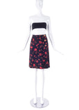 Yves Saint Laurent Rose Print Wrap Skirt - BOUTIQUE PURCHASE PRICE