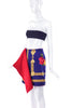 Vintage Floral & Chain "Versace-esque" Skirt with a Red Terry Cloth Interior