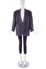 Christian Dior Monsieur Gray Pinstripe Satin Lapel Blazer