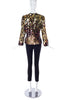 Vintage Sequin Ombre Patchwork Tiger Cheetah Leopard Rock Star Jacket