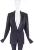 Maison Martin Margiela Black Tuxedo Suit Jacket Blazer with Satin Shawl Collar