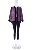 Vintage Purple Velvet with Gold Lurex Stripes Goldmine Jacket