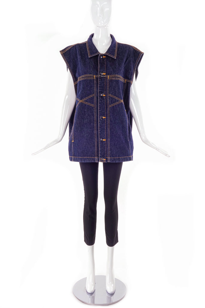 Girbaud Oversized Denim Square Vest - BOUTIQUE PURCHASE PRICE