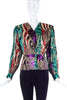Anne Klein Lurex Print Disco Blouse