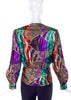 Anne Klein Lurex Print Disco Blouse