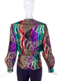 Anne Klein Lurex Print Disco Blouse