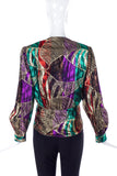 Anne Klein Lurex Print Disco Blouse