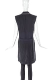 Balenciaga by Nicolas Ghesquière Black Vest with White Piping Spring 2007