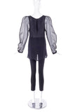 Ohne Titel Chiffon Top with Oversized Organza Sleeves