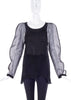 Ohne Titel Chiffon Top with Oversized Organza Sleeves