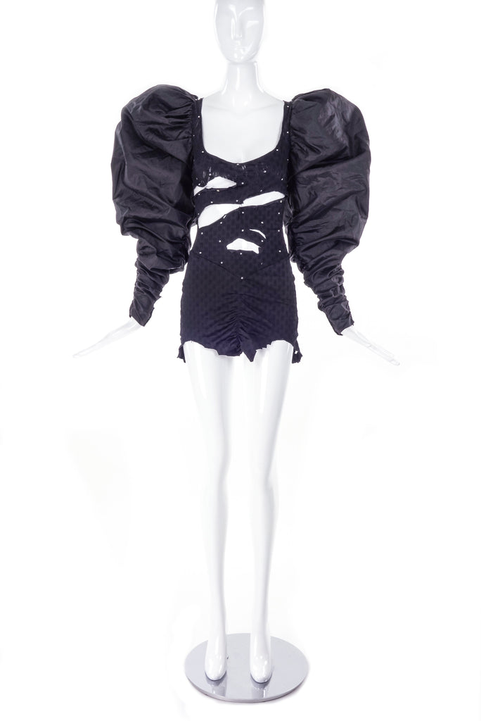 Heatherette Puff Sleeve Mini Dress 2001