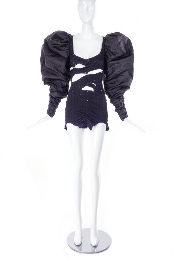 Heatherette Puff Sleeve Mini Dress 2001