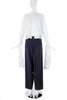 MM6 Margiela White Cotton Button Up Shirt with Elongated Sleeve