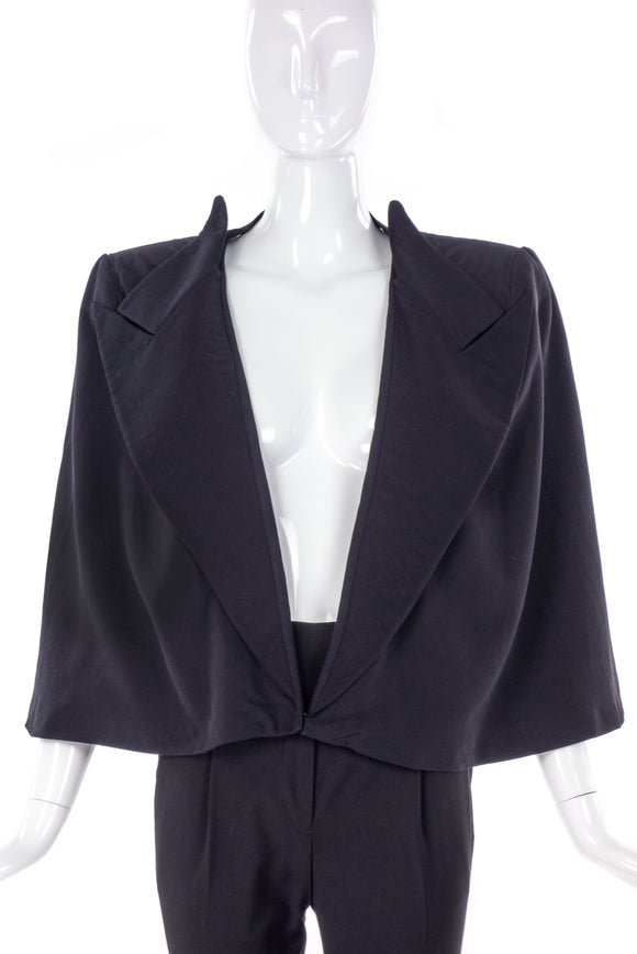 Maison Martin Margiela Exaggerated Padded Shoulder Cape with Oversized Lapel