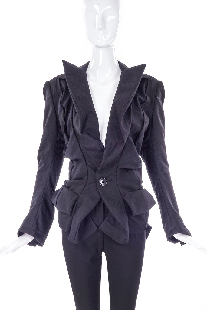 Junya Watanabe 3D Deconstructed Inflated Suit Jacket Blazer with Baroque Texture Spring 2007